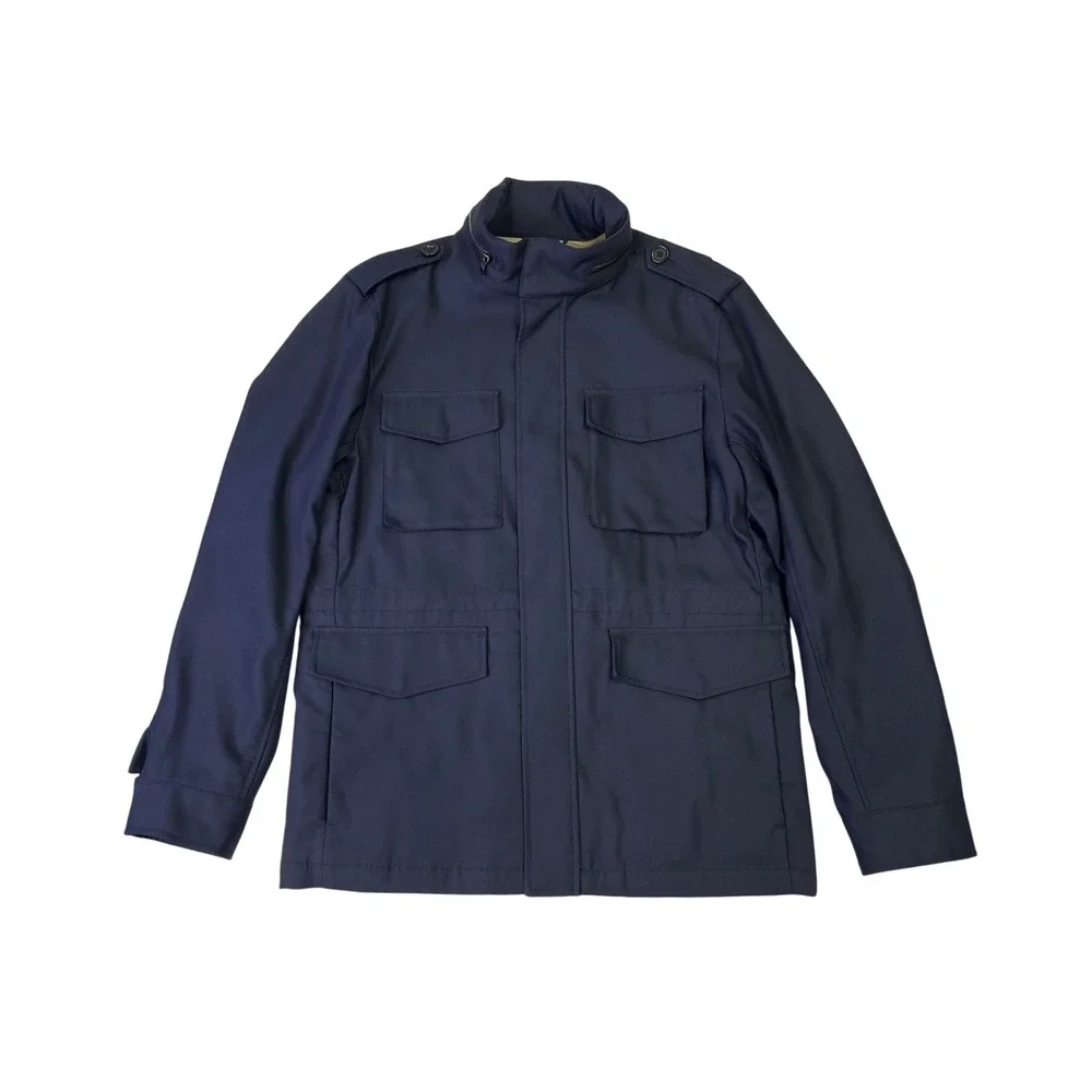 Banana Republic Mens Water Repellent Field Jacket Coat M Navy Blue Utility